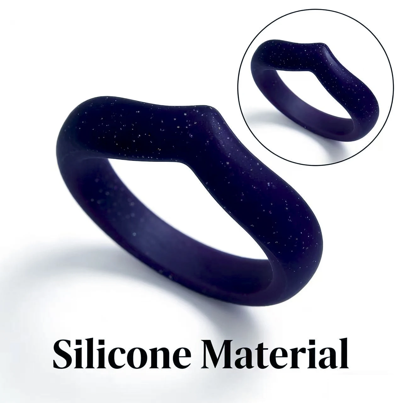 Heart-shaped Silicone Ring Set - 7pcs Fashion Sports Love Rubber Bands Hypoallergenic Flexible Finger Rings for Women