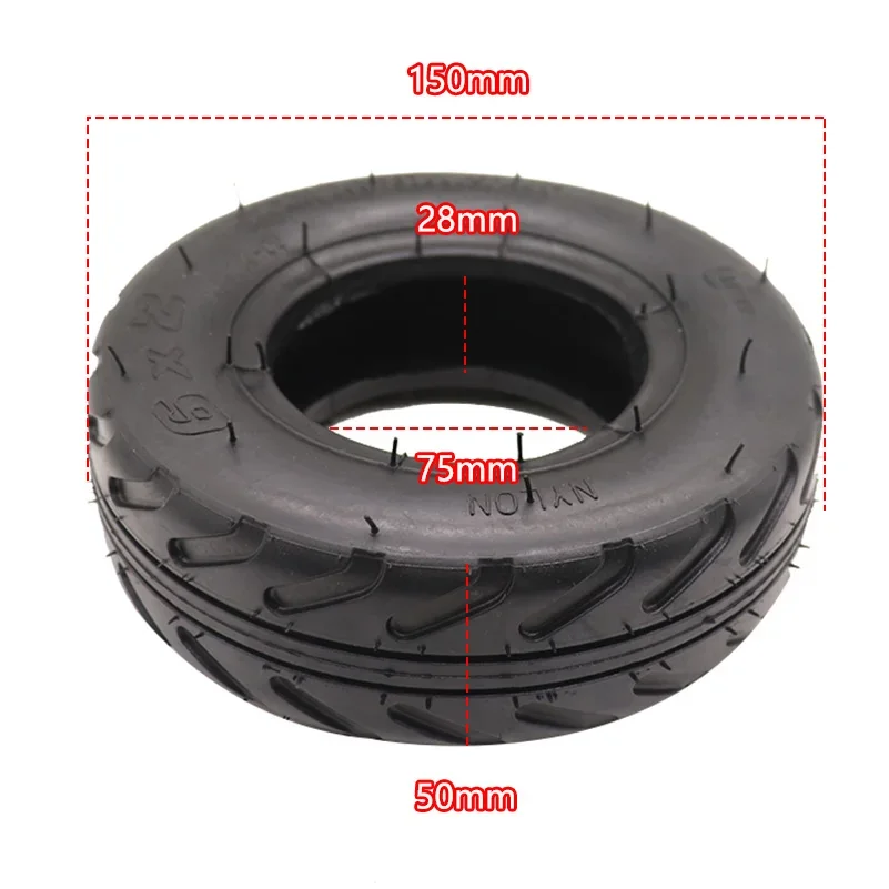 6 Inch Inflatable Wheel 6x2 Tire for Mini Electric Scooter Trolley Thickened Wear Resistant High Quality  inner tyre outer
