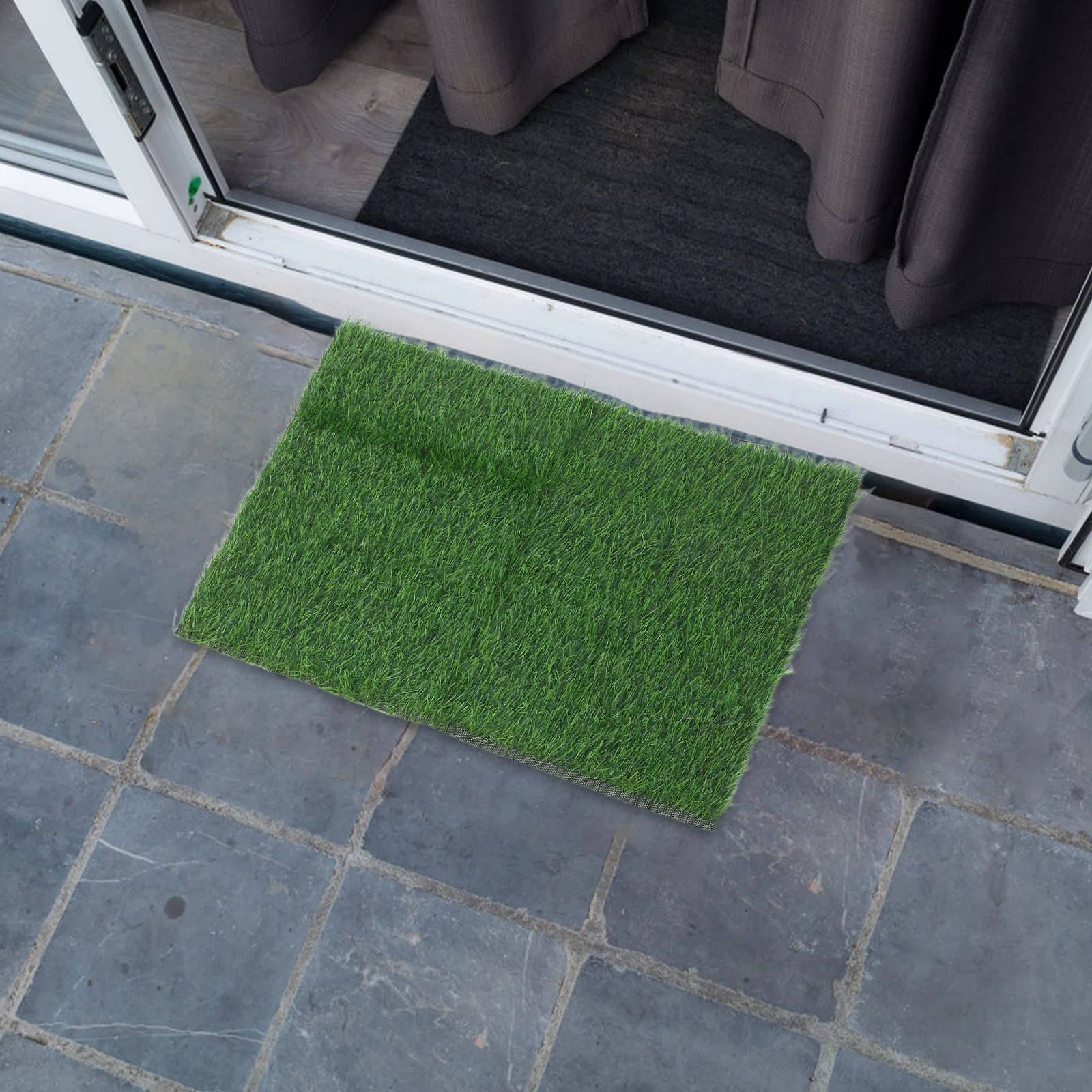 

Green Artificial Grass Rug Carpet Natural Lawn Floor Mat For Bathroom Toilet Bedroom Decorative Indoor Outdoor Non-Slip Entry