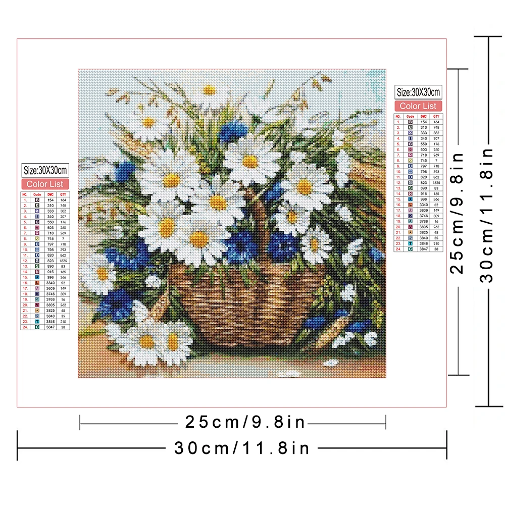 AZQSD Diamond Embroidery 5d Daisy Flower Mosaic Handicrafts Home Decor Diamond Painting Floral New Collection 2023 Rhinestones