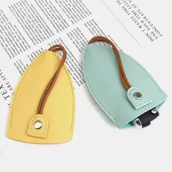 PU Leather Pull Out Keychain Pouch Waterproof Solid Color PU Key Wallets Key Holder Case Key Bag Housekeepers Key Holder Women