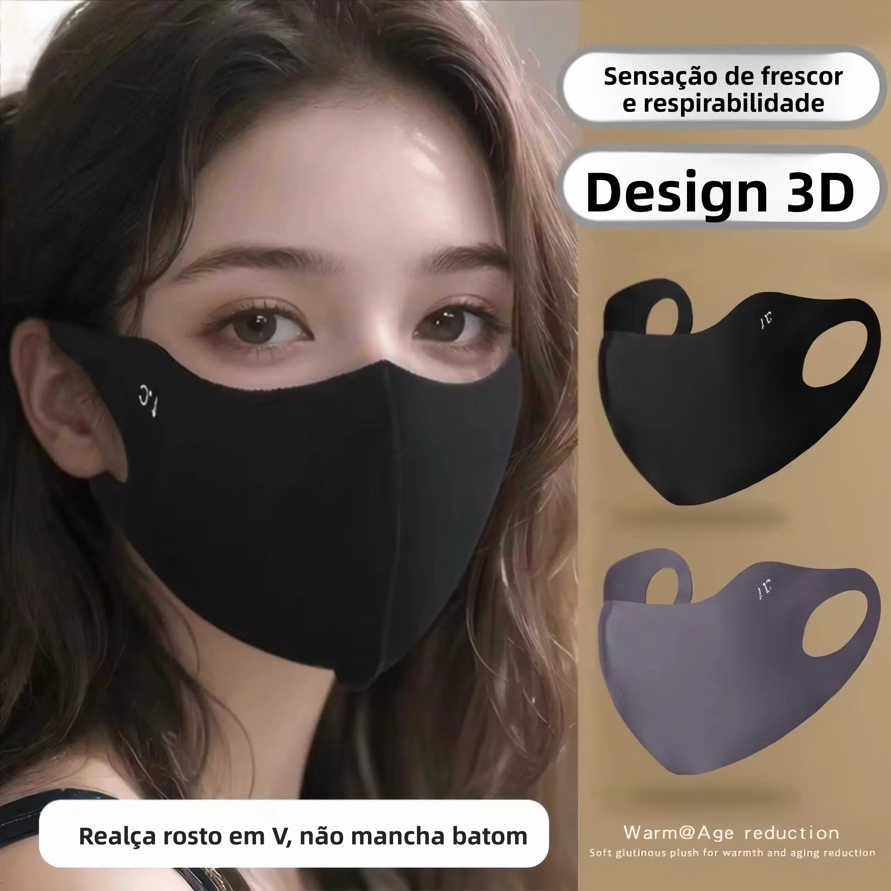new-ice-silk-uv-protection-mask-seamless-3d-face-shape-small-girls-summer-anti-uv-high-aesthetic-value-medical-environment