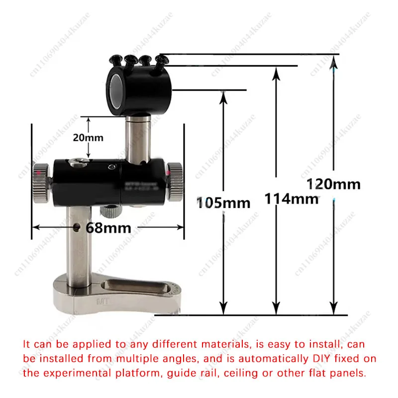 Adjustable Three-axis Laser Mount Bracket, Stainless Steel Positioning Fixture for Infrared Laser Lamp Fixing Use