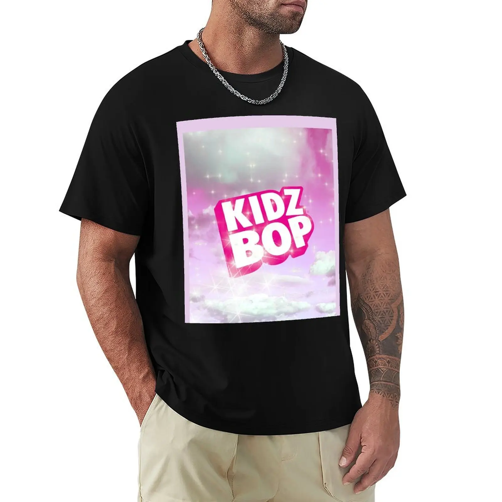 

Kidz Bop Pink Logo T-Shirt cotton graphic tees luxury designer blue lock T-shirts man mens funny t shirts