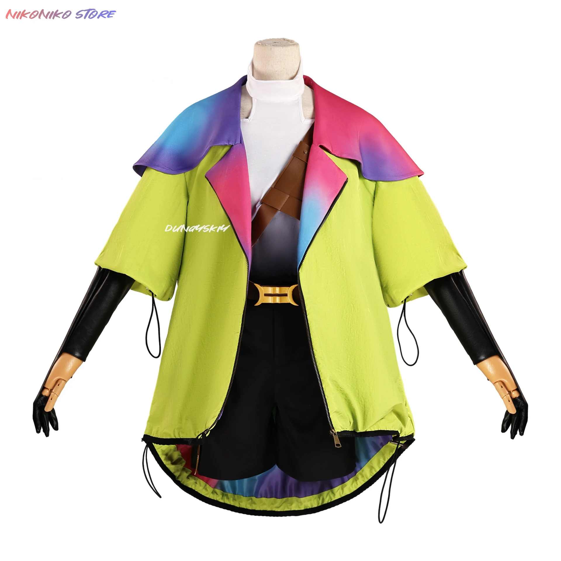 Anime Gnosia Yuri Cosplay 코스프레 의상 Wig Green Jacket Uniform Carnival Halloween Party for Women Men Girls Role Play Outfit Props