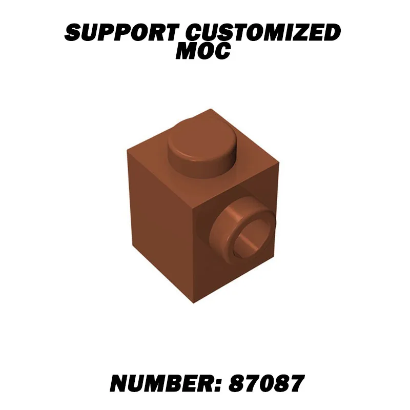 

MOC 87087, модифицированный кирпич 1x1 со шпилькой по бокам, строительный блок, образовательные детали, аксессуары, детские высокотехнологичные игрушки, 50 г