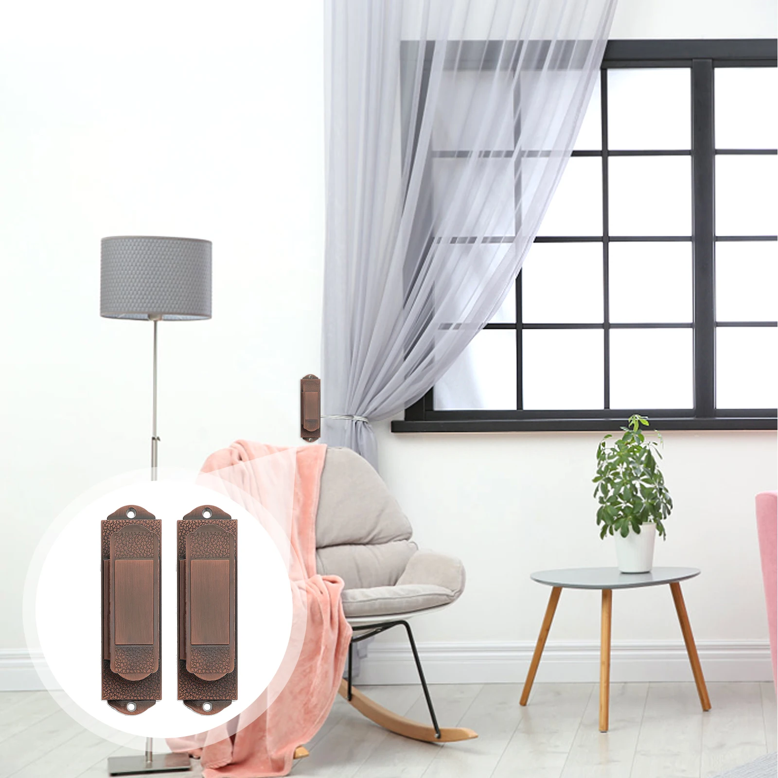 

1Pair Household Furnishing Curtain Hooks Fashion Retro Style Wall Mounted Tieback for Balcony Study Room Romantic Decoration