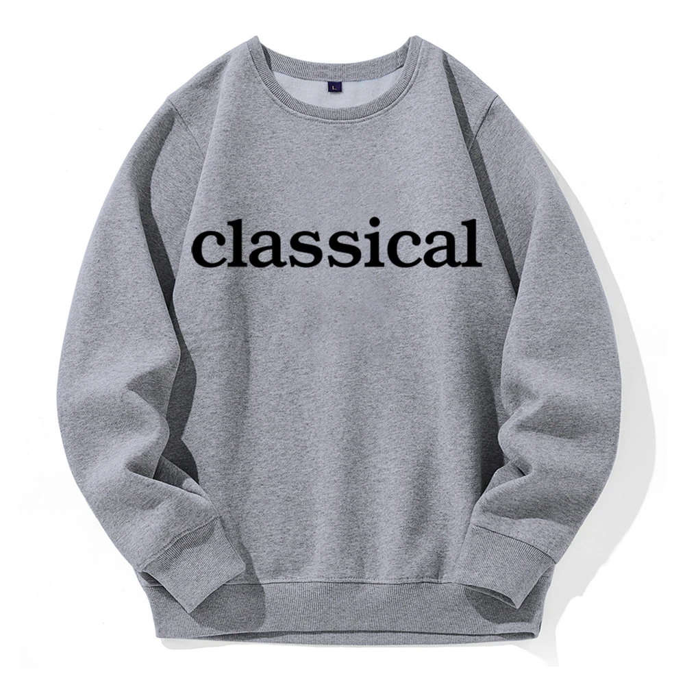 Classical Black Letter Print Sweatshirt Men Fashion Fleece Hooded Autumn Crewneck Hoodie Casual Fleece Oversize Clothes Male