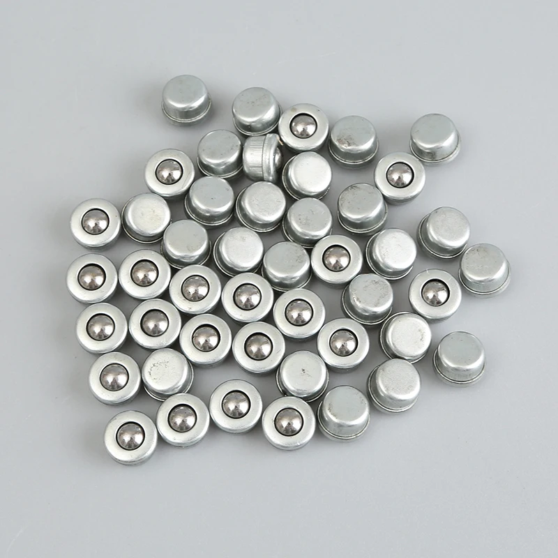 10Pcs Mini Metal Conveyor Ball CY-8H Diameter 8mm Sliver Ball Transfer Bearing Unit Conveying Roller Wheels Replacment