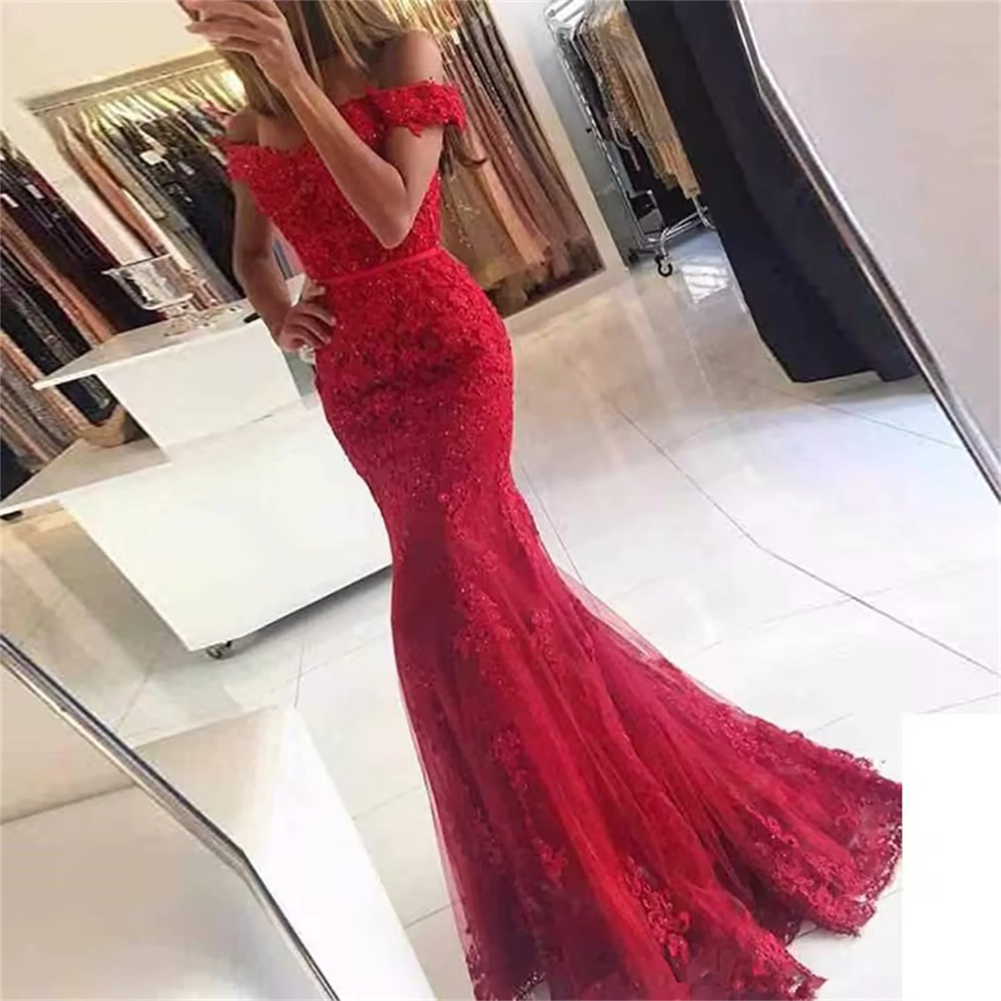 Mermaid Evening Dress for Women 2026 vestidos de fiesta  Party Prom Gown V Neck vestidos de noche