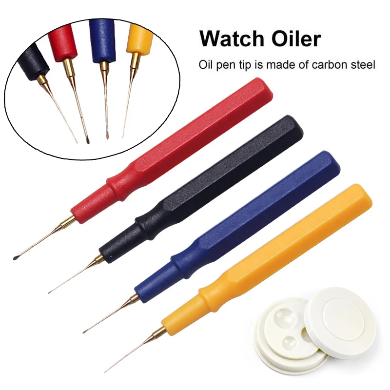 5Pcs Watch Lubricant Oiler Oil Pin Pen Watch Part Lubricating Applying Repair Maintenance Tool Lubricant Applicator Watchmaker