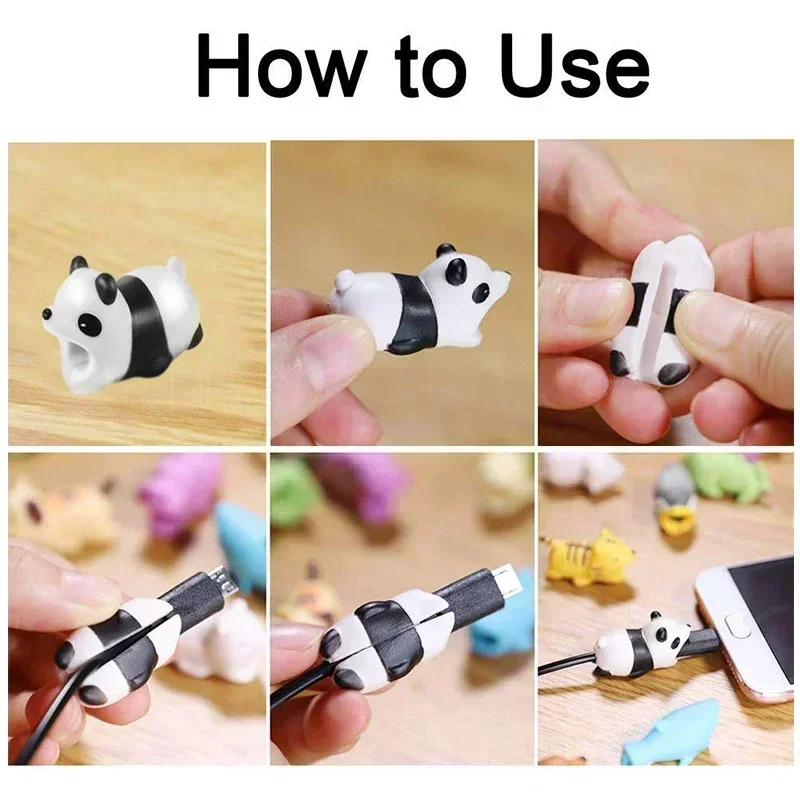 Charger Cable Protector Organizer Earphone Cable Protector Animal Usb Bite Winder USB Cable Protectors Charger Line Organization