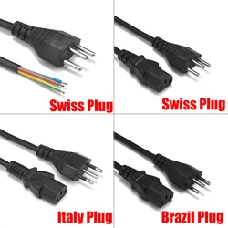 Swiss AC Power Cable Switzerland Rewired Cable 1.5m CH Plug Power Supply Extension Cord For Electrical Sockets LED Floodlight
