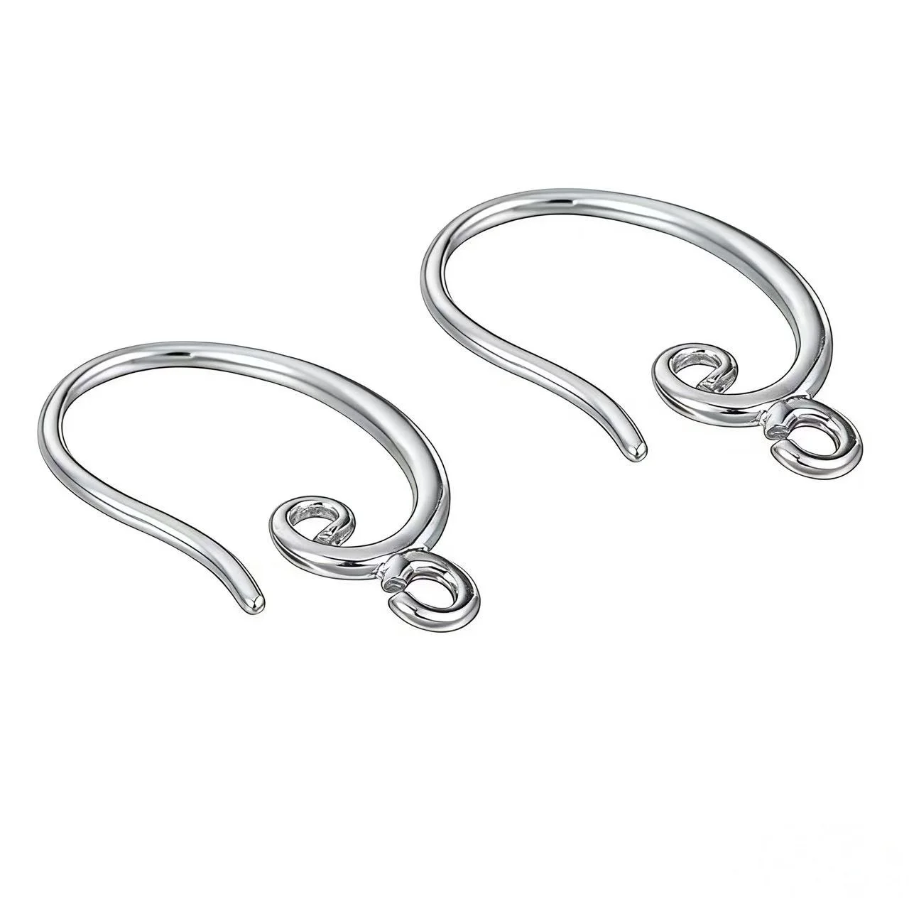 20pcs Earring Hooks Plated Brass Earwire with Qgou Loop Fren Rose Golden White