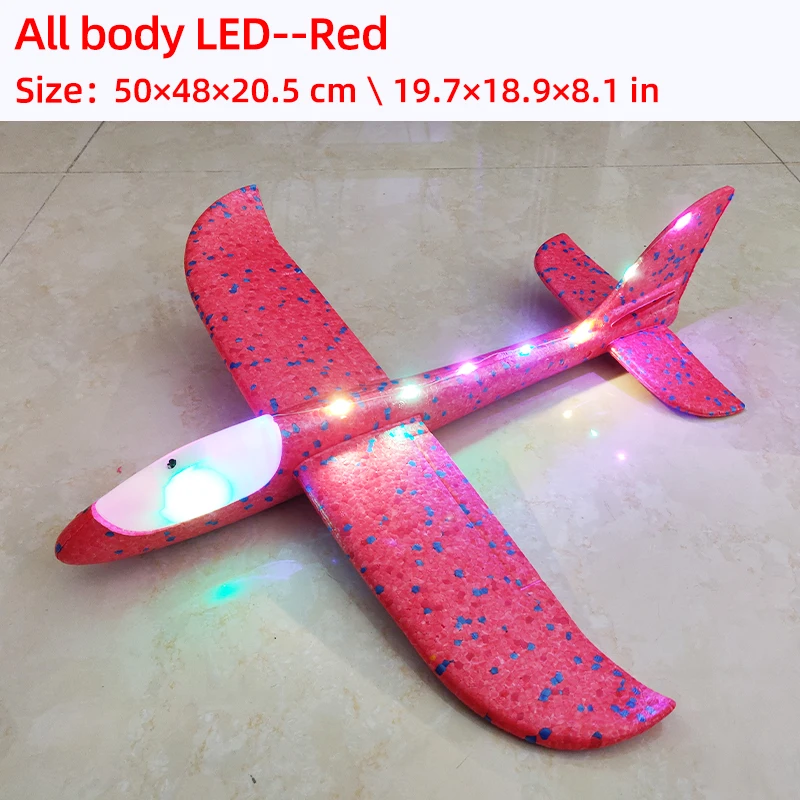 50CM Big Foam Plane Glider Hand Throw Airplane Light Inertial EPP Bubble Planes Outdoor Launch Kids Toys for Children Boys Gift