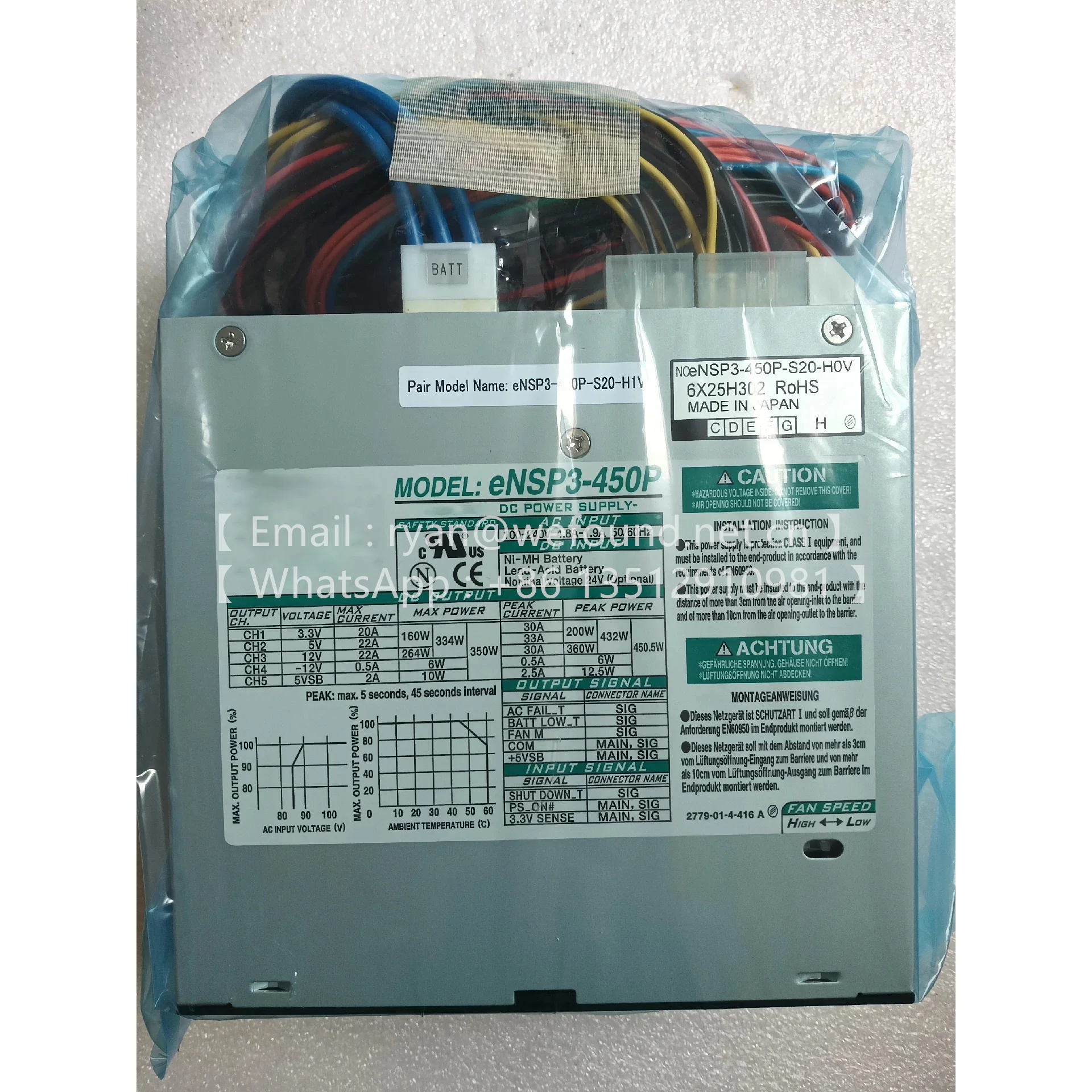 eNSP3-450P   eNSP3-450P-S20-H1V/H0V/H6V IPC PSU MODULE