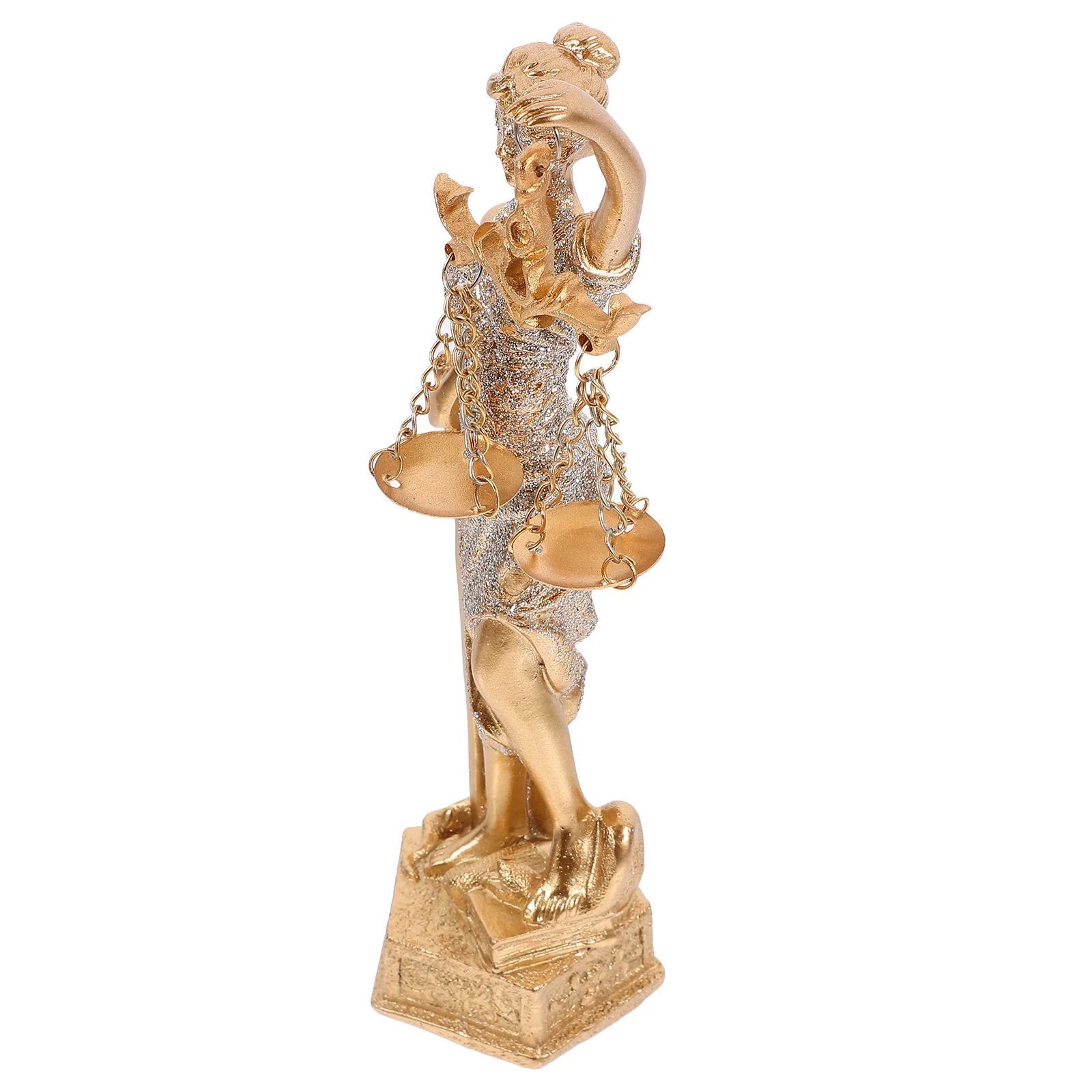 Lady Justice Statue Scales of Decor Base 1850X600X450CM Greek Golden Lawyer Office