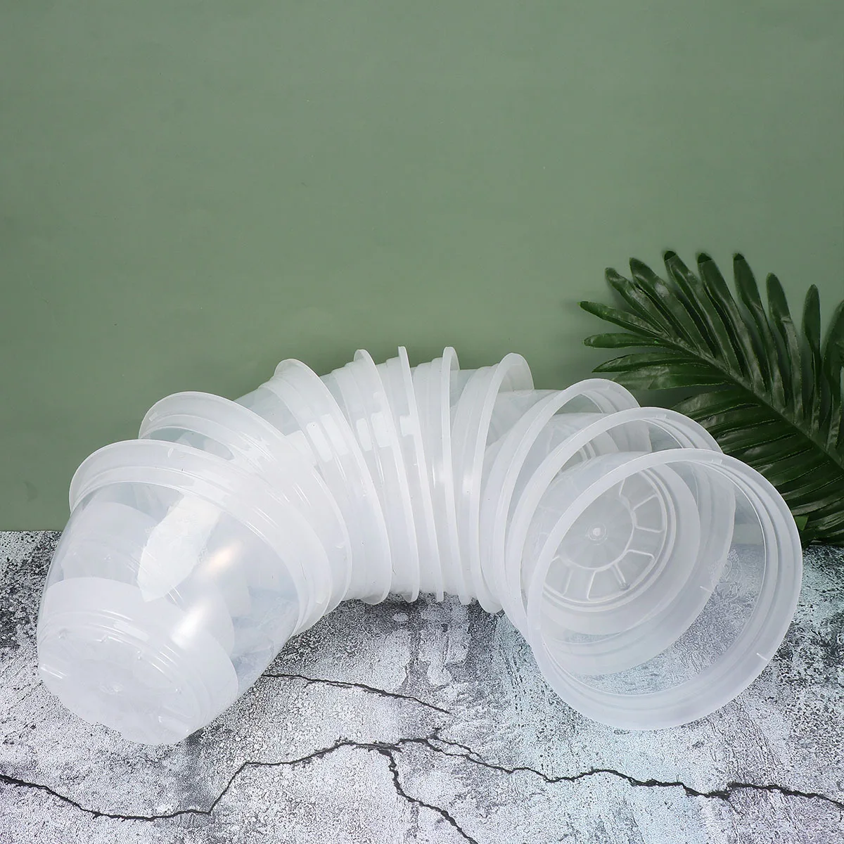 

10pcs Automatic Water Absorption Pot Transparent Plastic Flowerpot Water Storage Pot For Home Floral Store Durable Lazy Person