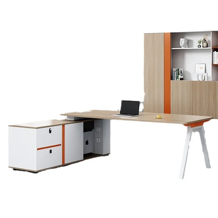 

Легкий роскошный стол руководителя, простой и современный стол для президента, стол для менеджера, стол для супервайзера.