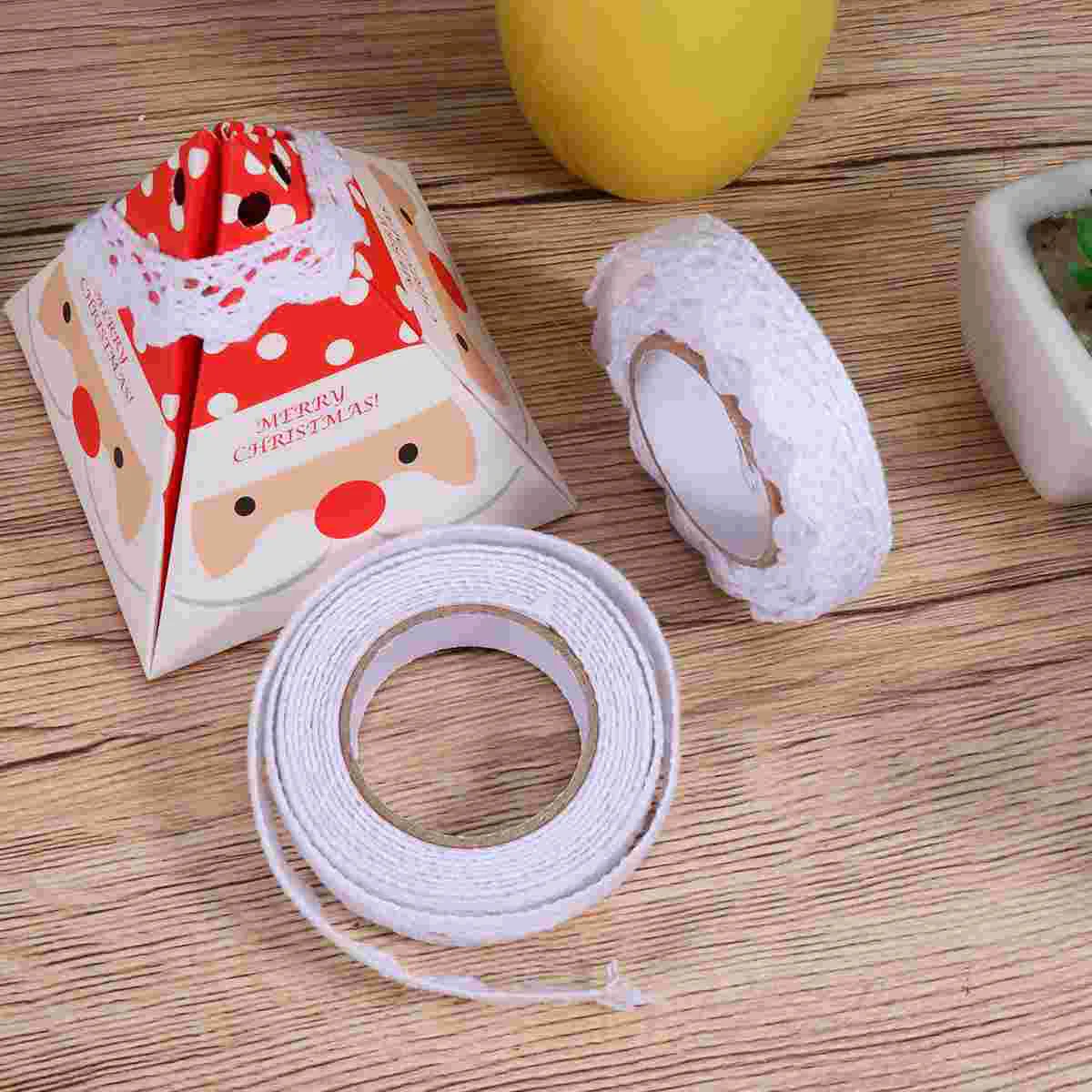 2 Pcs Adhesive Tape DIY Glitter Washi Stickers Sticky Craft Lace Trim Ribbon Flash Bride