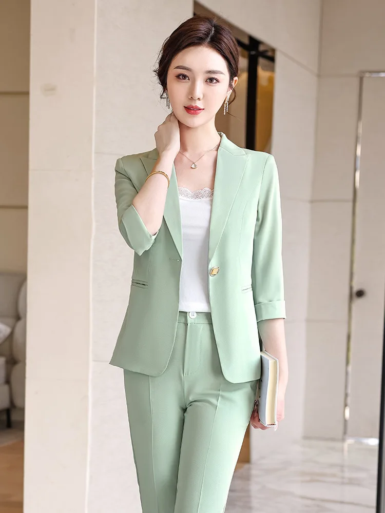 Plus Size 5XL Ladies Office Work Wear Blazers Spring Summer Formal Pantsuits for Women Career Interview Blazers Professional