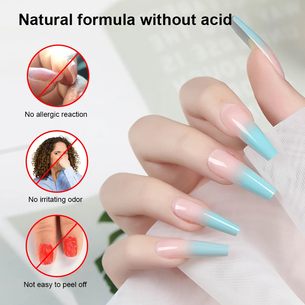 2Pcs 7.5ml Nail Primer Fast Air Dry Prep disidratatore per unghie Soak Off Base Primer Gel First Nails Gel per Manicure professionale