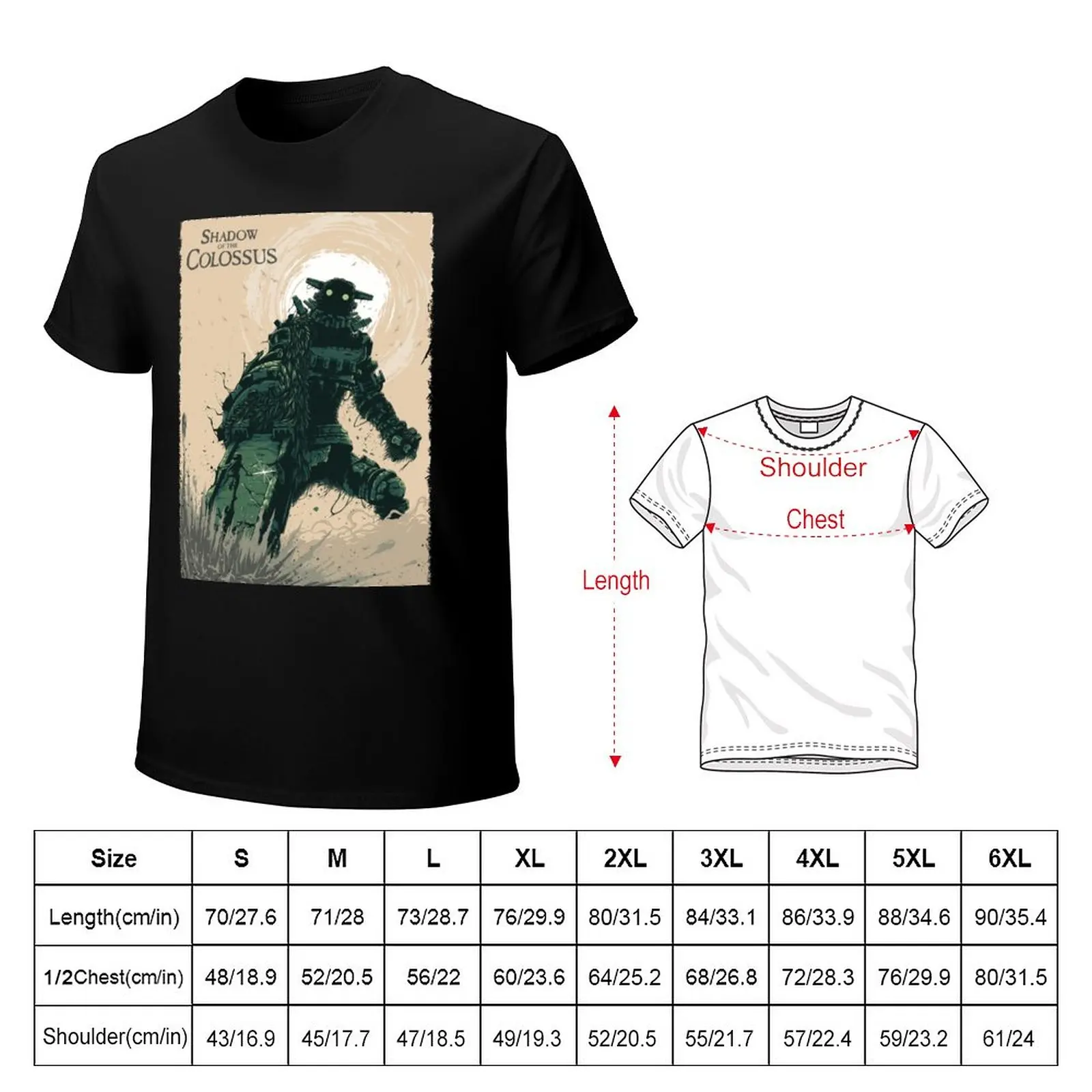 Shadow of The Colossus Bossfight Battle Artwork T-Shirt Short sleeve tee sublime t shirt t shirt man mens funny t shirts