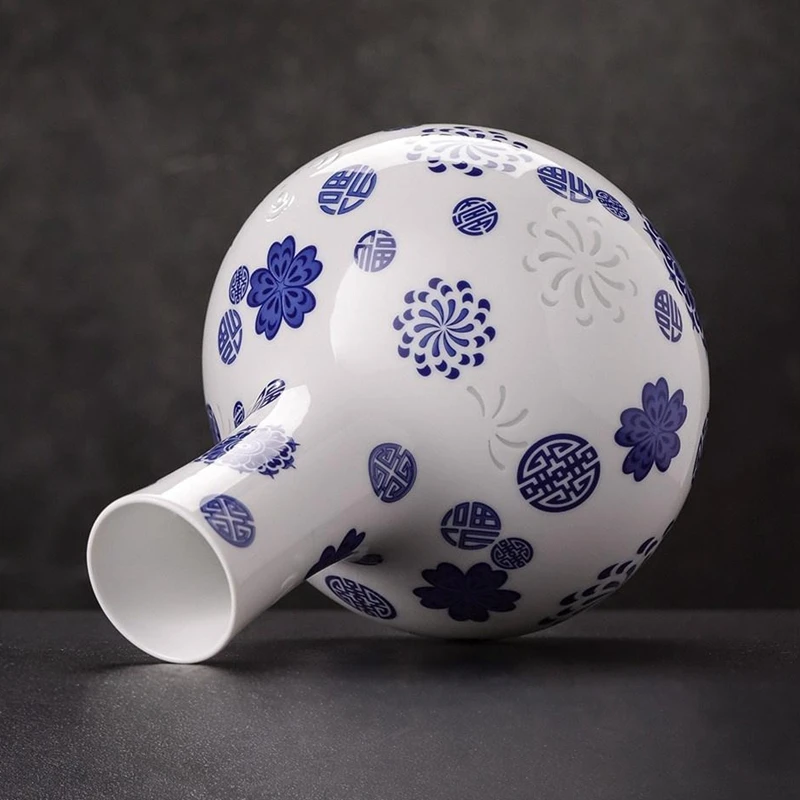 Official China Jingdezhen Porcelain Celestial Sphere Vase Jingdezhen Ceramic Handicrafts Chinese Style Decoration Perfect Gift