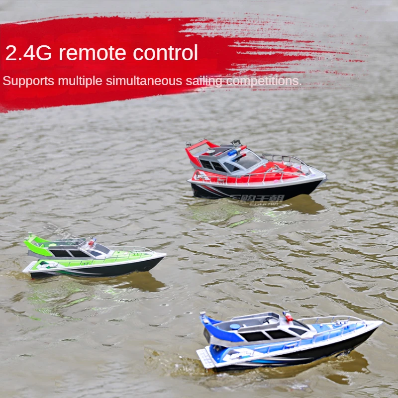 2875 Speedboat Model 42 Cm Police Boat Electric Boat Model Boy Remote Control Toy Boat Rc Ship