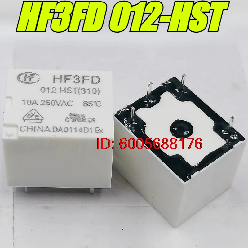 （Brand New）5pcs/lot 100% original genuine relay:HF3FD 012-HST 10A 250V 4pins power relay