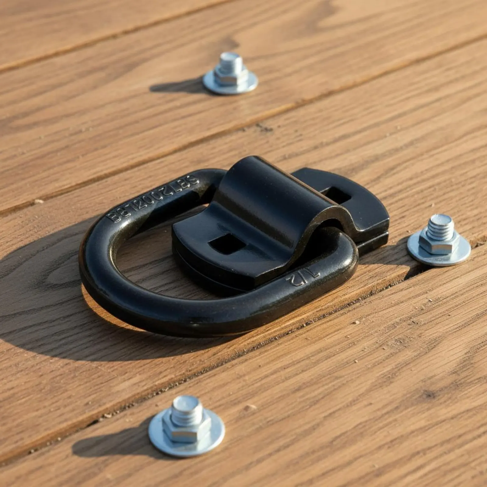 4 Pieces D Loop Anchor Powder Coated D Loop Tie down Cargo Hardware High Strength Easy Install for Boat