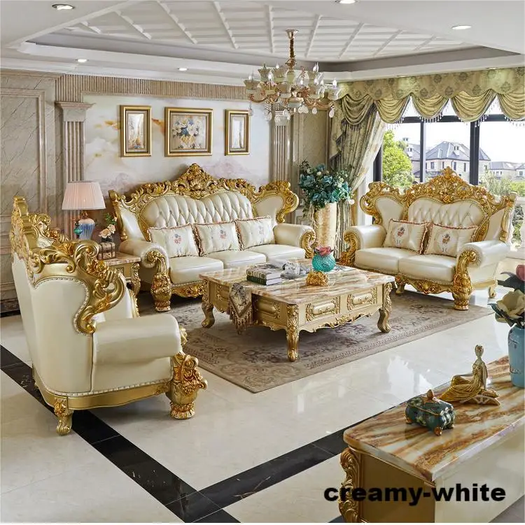 Couch Sofa Set Furniture Living Room Sofas Style Designed Wooden Luxury Home Furniture Arab Sofa Antique Wood European Style