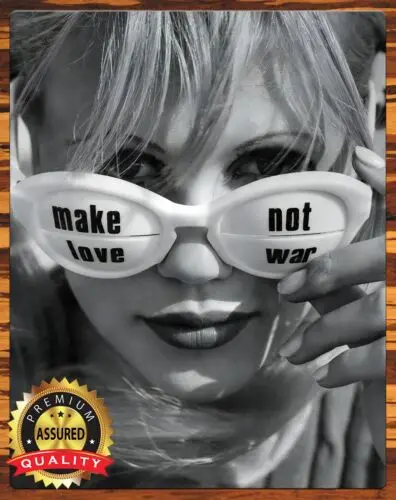 Make Love Not War - 1970s - Metal Sign