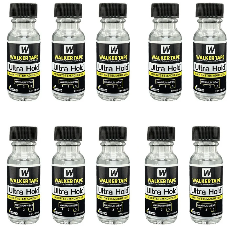 Wholesale Walker Tape Ultra Hold Lace Wig Glue Waterproof Transparent Lace Adhesive for Hair Replacement Brush-on Glue