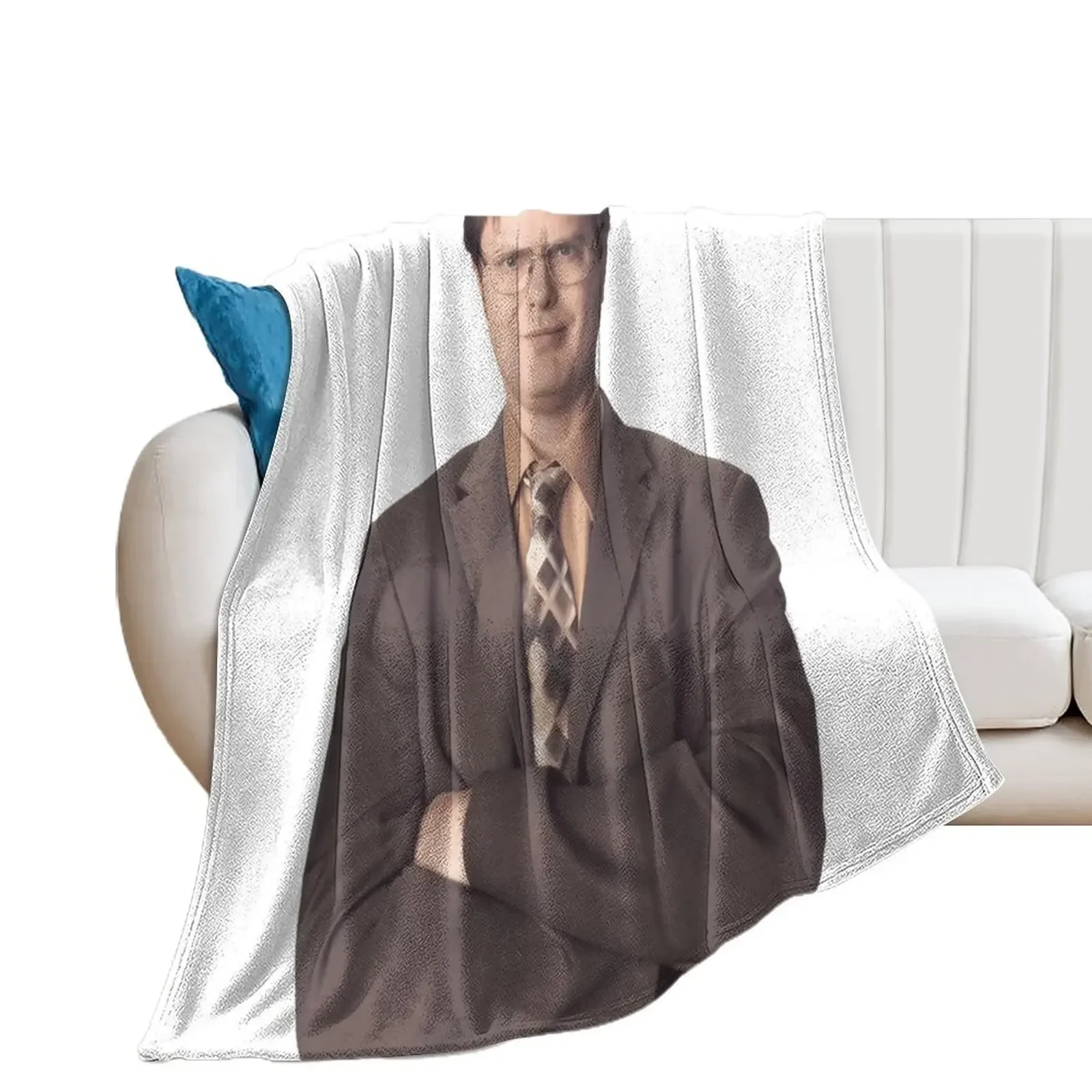 Dwight Schrute The Office 1 Throw Blanket warm for winter Hairys Blankets