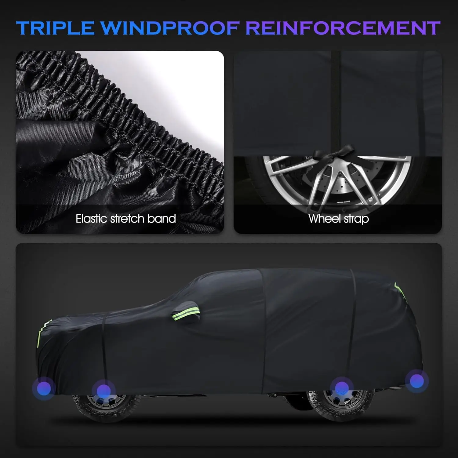 ผ้าคลุมรถยนต์แบบสั่งตัดสำหรับ Toyota 4Runner ปี 1995-2025 กันน้ำ ป้องกันทุกสภาพอากาศ 6 ชั้น