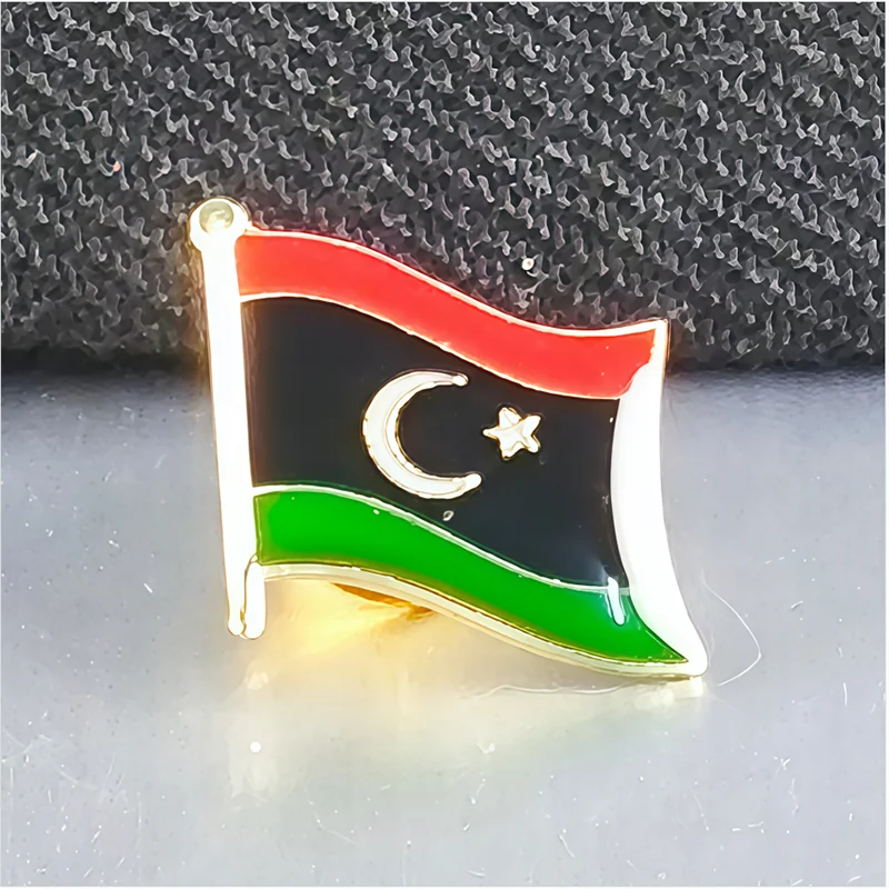 Libya Flag Metal Soft Enamel Lapel Badge Pins Brooches