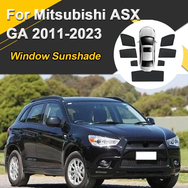 Car Sun Shades For Mitsubishi ASX GA RVR Outlander Sport 2011-2023 Sunshades Magnetic Heat insulation Window Visor Accessories