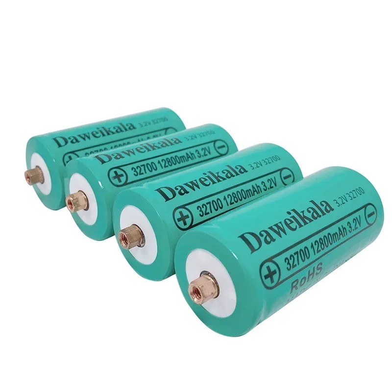 Daweikala New 32700 12800mAh 3.2V Lifepo4 Rechargeable Battery Professional Lithium Iron Phosphate Power Battery with Screw