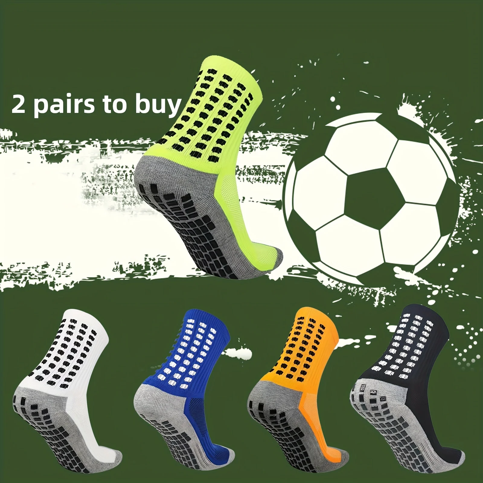 Men's Football Soccer Socks Sports Cycling Grip Socks Anti Slip Non Slip Grip Pads for Football Basketball New