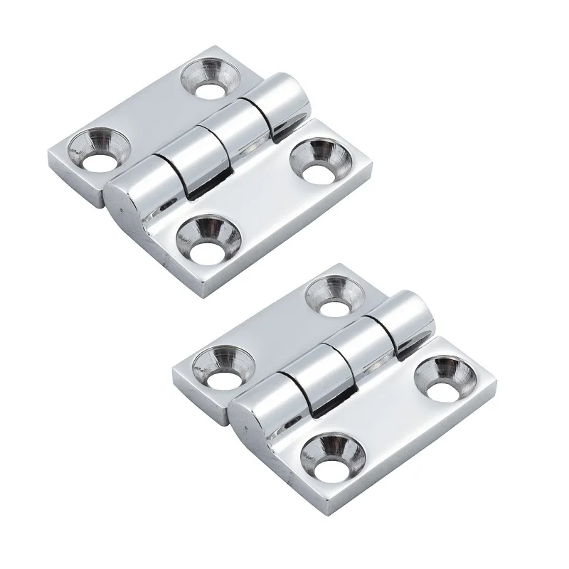 2PCS 316 Stainless Steel Butt Hinge With 4 Holes 38mm 50mm Mirror Polish Heavy Duty Marine Boat Hardware Hinges