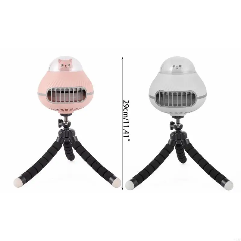 95AE عربة الأطفال بمروحة USB محمولة بمشبك على مروحة تبريد صغيرة لمروحة سفر الأطفال التي تدفع باليدين #6