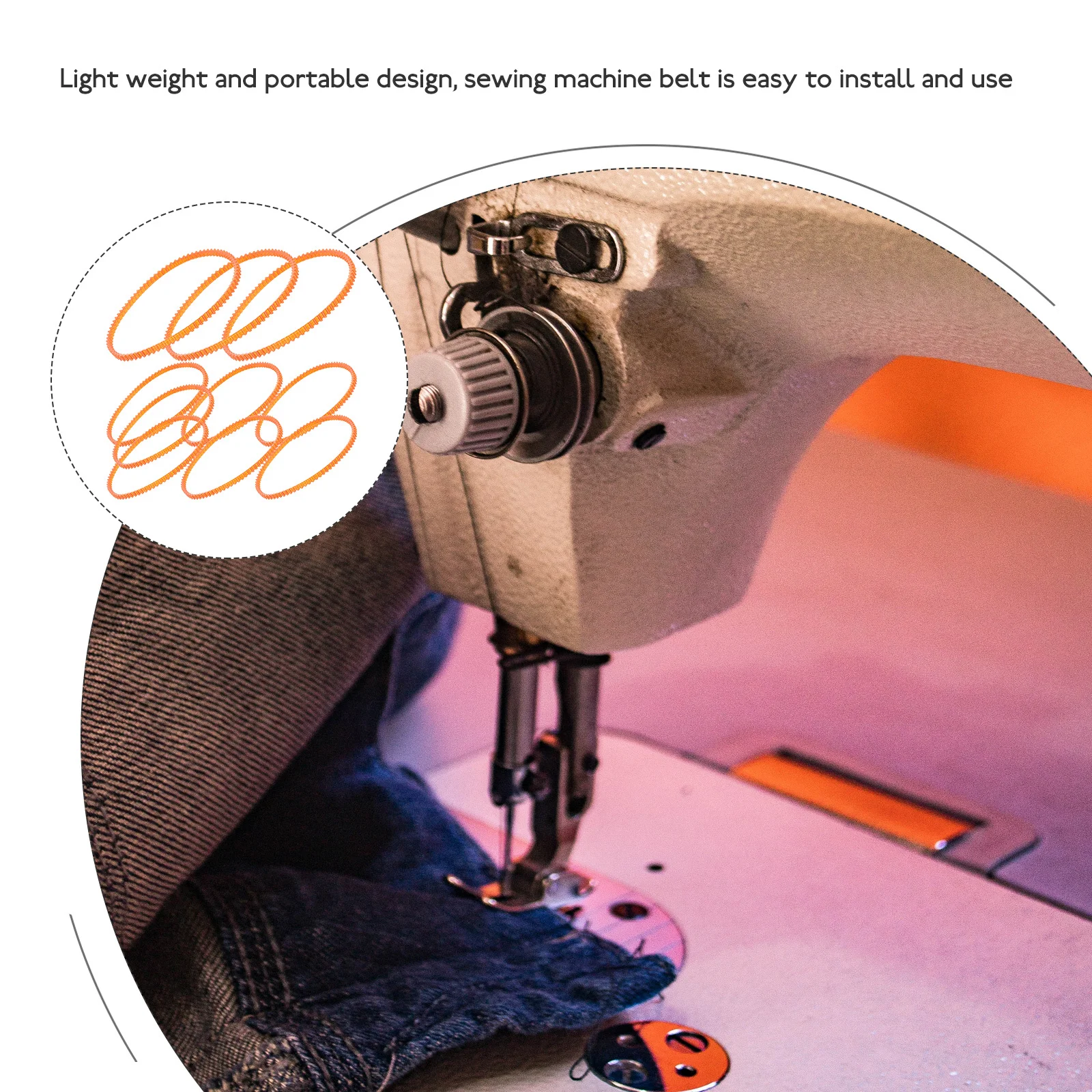 10 قطعة حزام ماكينة الخياطة الدواسة PU خمر استبدال حزام دائم لملحقات ماكينة الخياطة حزام تمتد المحرك