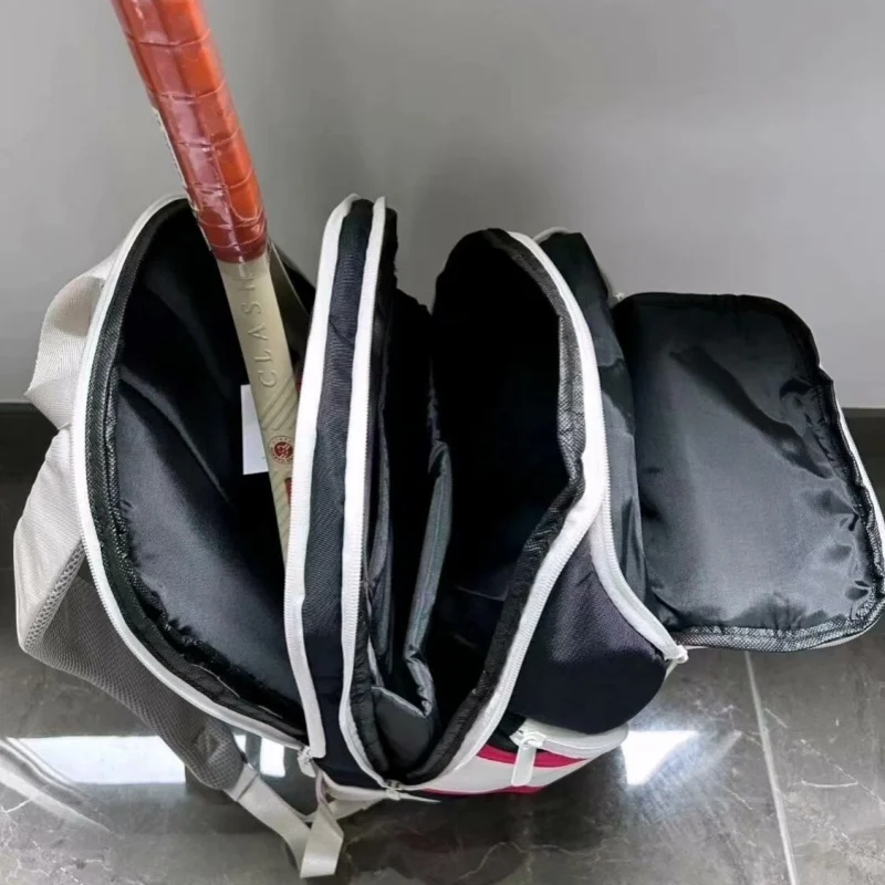 حقيبة التنس ويلسون رولاند جاروس كلاي الفرنسية المفتوحة التذكارية لمضارب التنس حقيبة الظهر ماكس لعدد 2 مضارب مع مقصورة