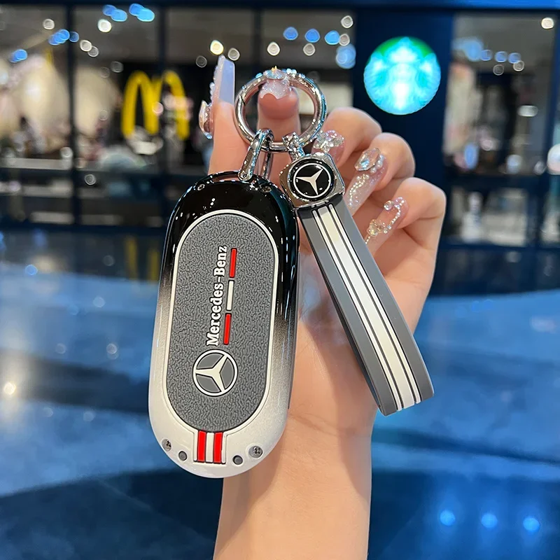 Car Zinc Alloy Key Case Bag For Maybach W222 W223 S400L S450L S500L S480 S580 S680 2021-2025 Car Key Chain Metal Key Shell