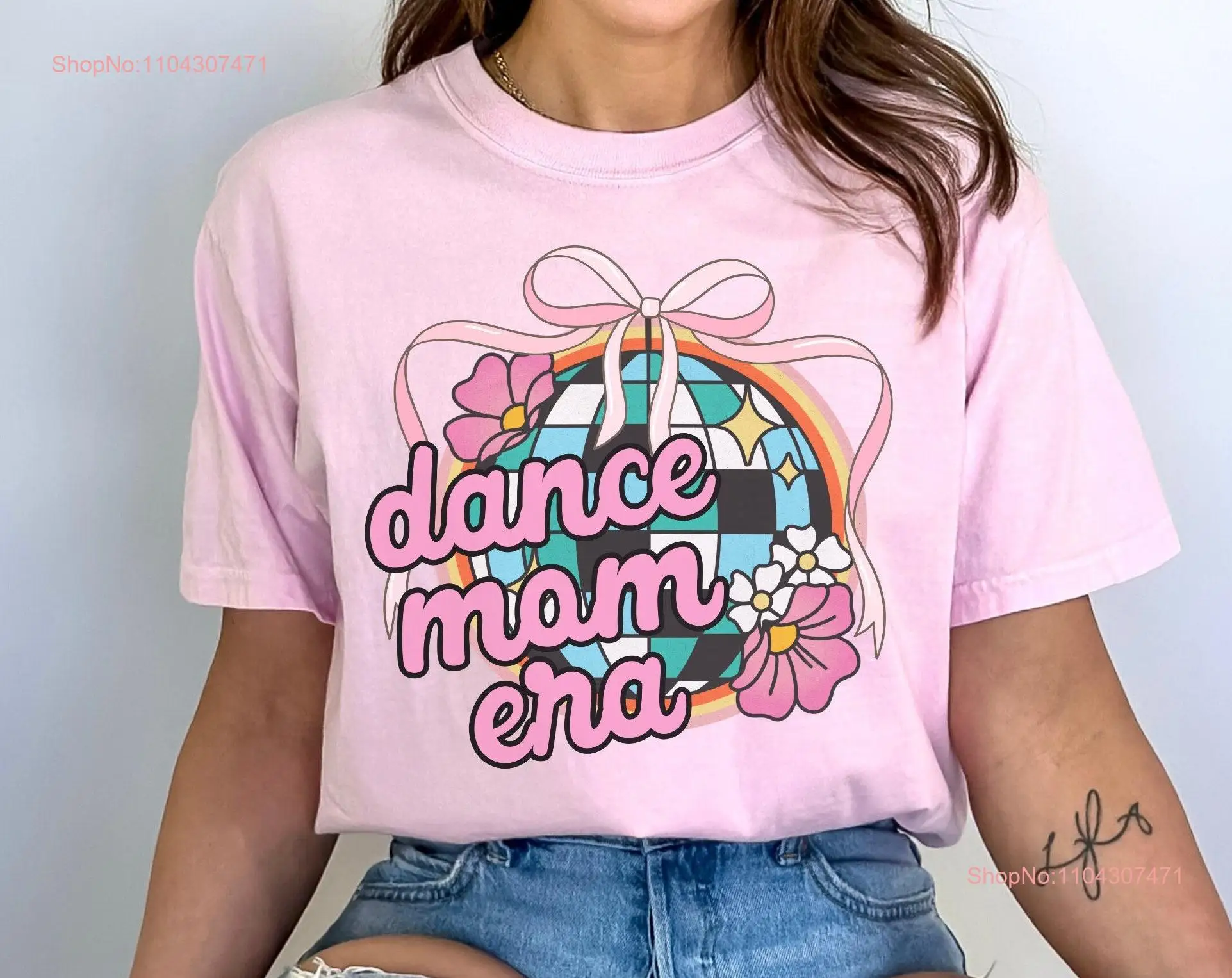 In My Dance Mom Era Coquette Ribbon T Shirt Disco Retro Mothersday  long or short sleeves