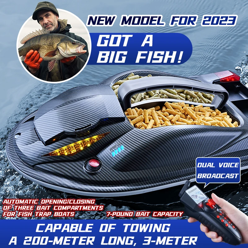 HONGXUNJIE HJ817 GPS Fishing Tool Smart Cruise Control RC Bait Boat Dual Motor Low Noise 3.5KG Loading 500M With Night Lights