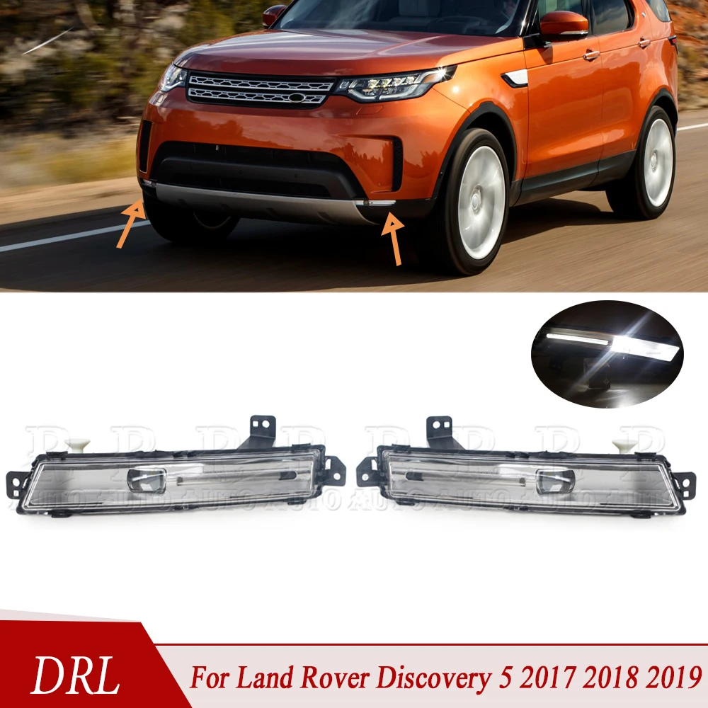 LED Fog Light DRL Headlights 2 Pcs Front Daytime Running Lamps For Land Rover Discovery 5 2017-2019 LR082053 T4A3875 For Car