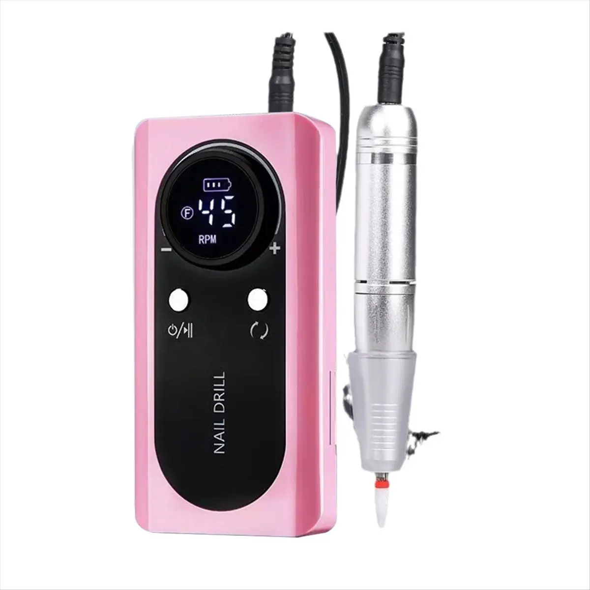 【Abrasives】 Low Noise Nail Sander Polish Machine Professional Nail Removal Machine Nail Polish Machine Manicure Salon Tool Pink