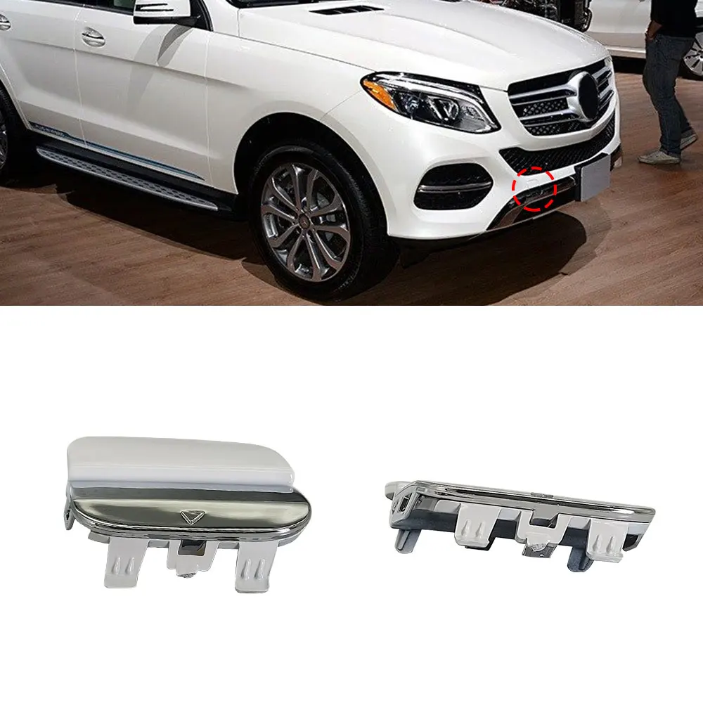 Car Front Bumper Tow Hook Cover Cap Towing Hole Lid Trailer Trim Cap For Mercedes Benz GLE Class W292 2015-2019 GLE350 GLE400